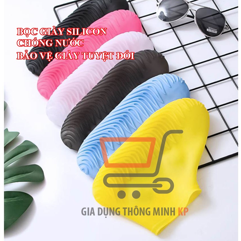 Bọc giày đi mưa silicon cao cấp, chống trơn trượt, tái sử dụng nhiều lần