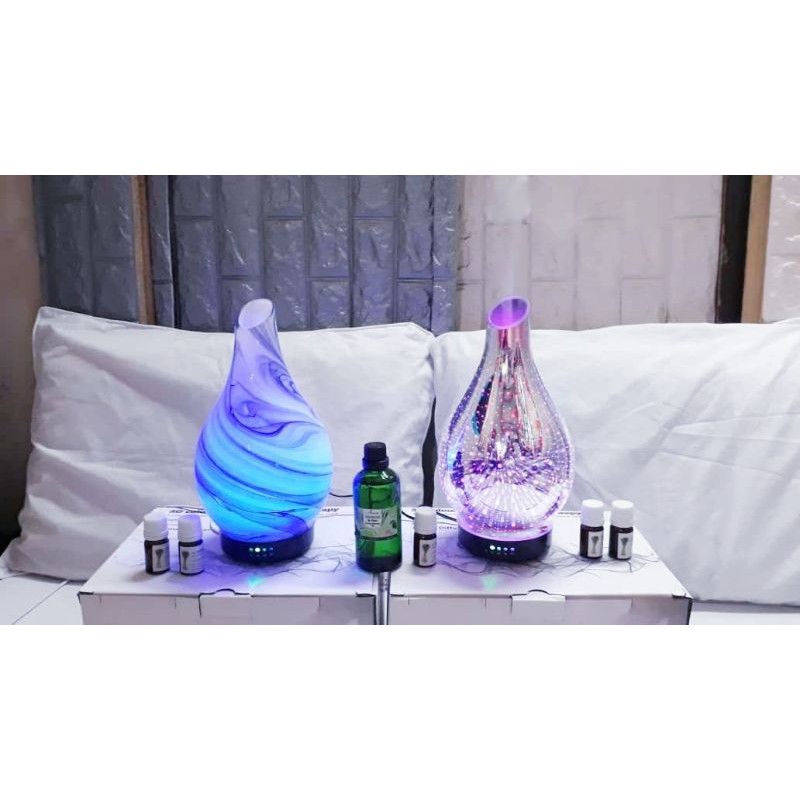 Máy Xông Tinh Dầu 3D Xoắn &amp; 3D Sao Băng Chính Hãng