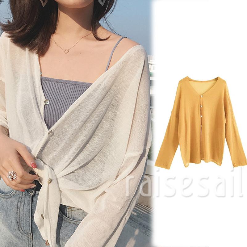 RS Áo Khoác Cardigan Tay Dài Chống Nắng Thời Trang Cho Nữ | WebRaoVat - webraovat.net.vn