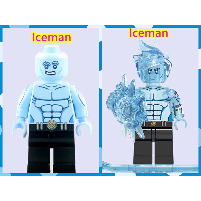 Búp Bê Đồ Chơi Lắp Ráp Nhân Vật x-men iceman marvel Cho Bé