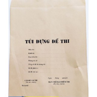 Túi đựng đề thi, mẫu chuẩn bộ giáo dục ( 10 túi - 20 túi - 50 túi )- Giá thu hồi vốn