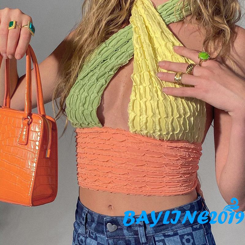 Áo Lửng Cổ Sâu Hở Lưng Quyến Rũ Cho Nữ