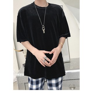 Áo Thun Stee Tay Lỡ Unisex Nam Nữ Vải Nhun Xanh The Ngầu Style TNS63 đen