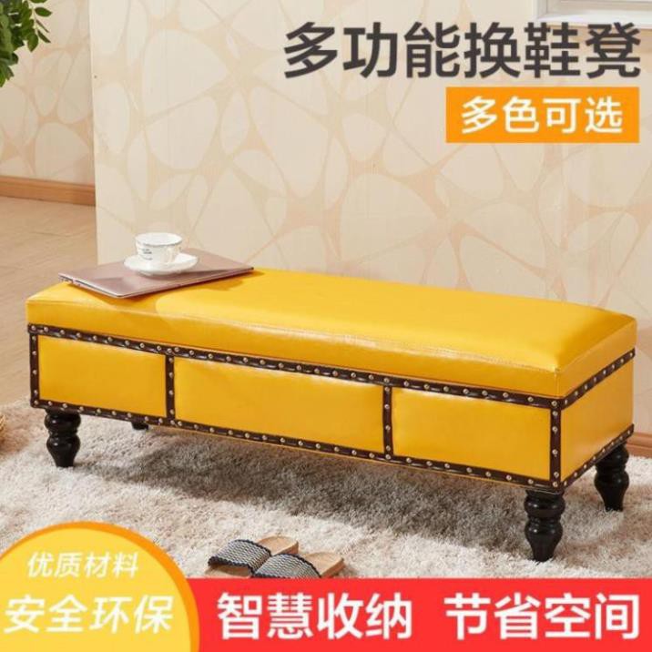 Cửa hàng quần áo ghế sofa bằng gỗ đặc của Mỹ nhỏ thử thay giày đẩu đôn dài giường cuối lưu trữ ..