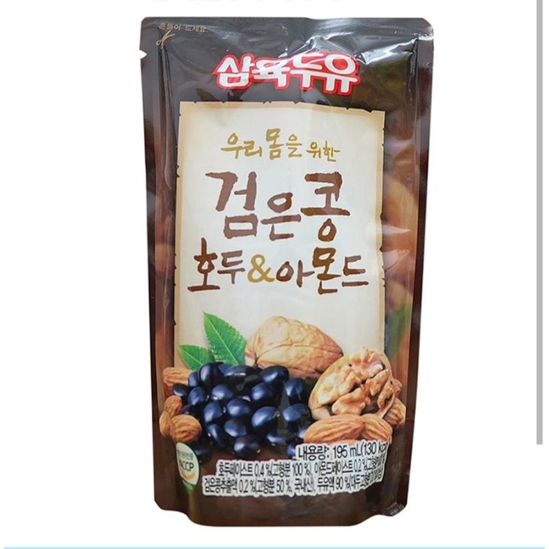 Sữa Đậu Đen Óc Chó Hạnh Nhân Hàn Quốc Túi 195ml