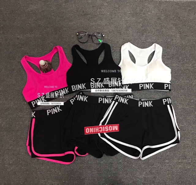 Bộ tập gym PINK/ tập yoga/ đi biển