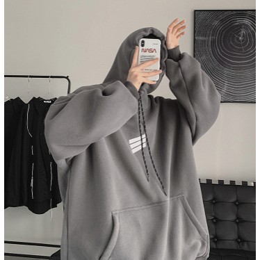 Áo hoodie nam form rộngnỉ dày có mũ unisex thời trang Hàn Quốc