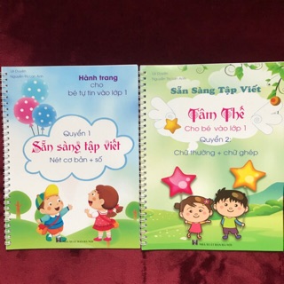 😍 Combo 2 Quyển Vở :Sẵn Sàng Tập Viết +Tâm Thế Cho Bé Vào Lớp 1 😍