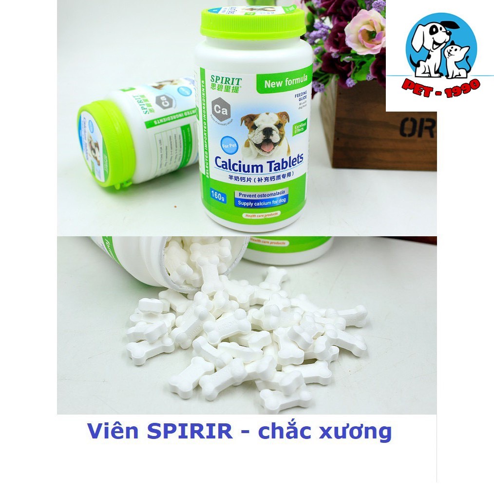Viên SIPRIT Bổ Sung Dinh Dưỡng Canxi / Dưỡng Lông / Vitamin D / Khoáng Cho Chó Mèo