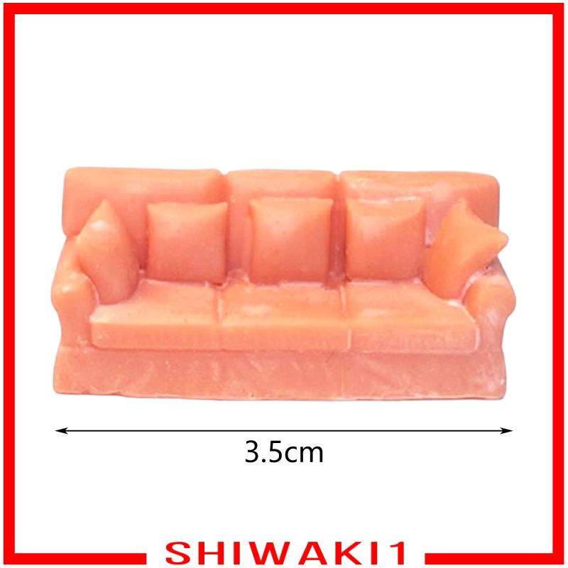 Mô Hình Ghế Sofa Phong Cách Bắc Âu Không Sơn 1 / 64