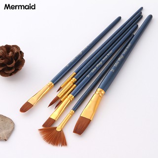 Set 7 Cọ Vẽ Tranh Sơn Dầu Cán Gỗ