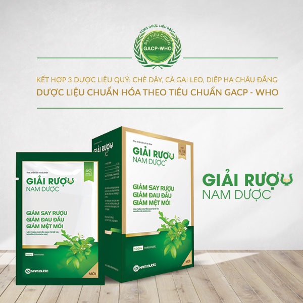 Nước giải rượu Nam Dược (hộp 6 túi)