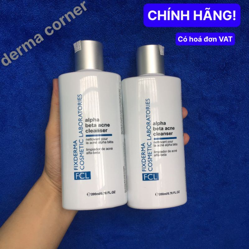 SỮA RỬA MẶT CHO DA DẦU MỤN FIXDERMA FCL ALPHA BETA ACNE CLEANSER 200ml