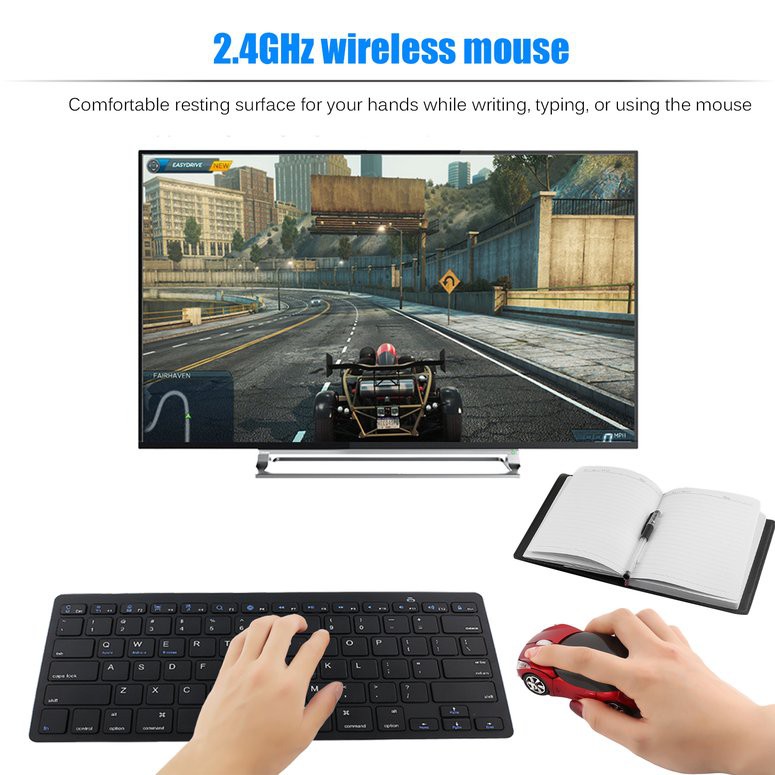 Chuột Quang Chơi Game Không Dây Hình Xe Hơi 1000dpi + Đầu Nhận Usb