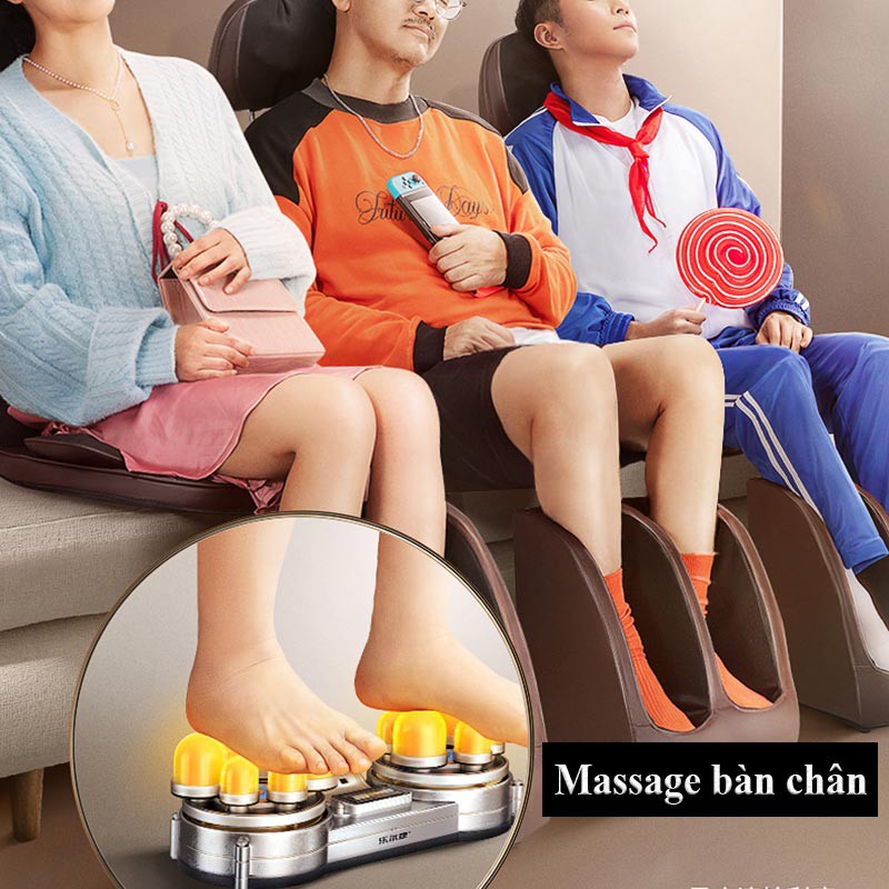 Đệm ghế massage leerkang lek918l phiên bản mới, massage toàn thân, bắp chân, và bàn chân, chính hãng