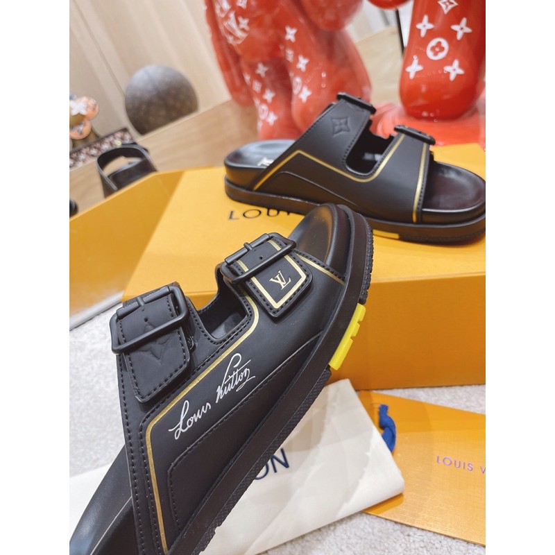 Dép da thật cao cấp LV Louis Vuitton