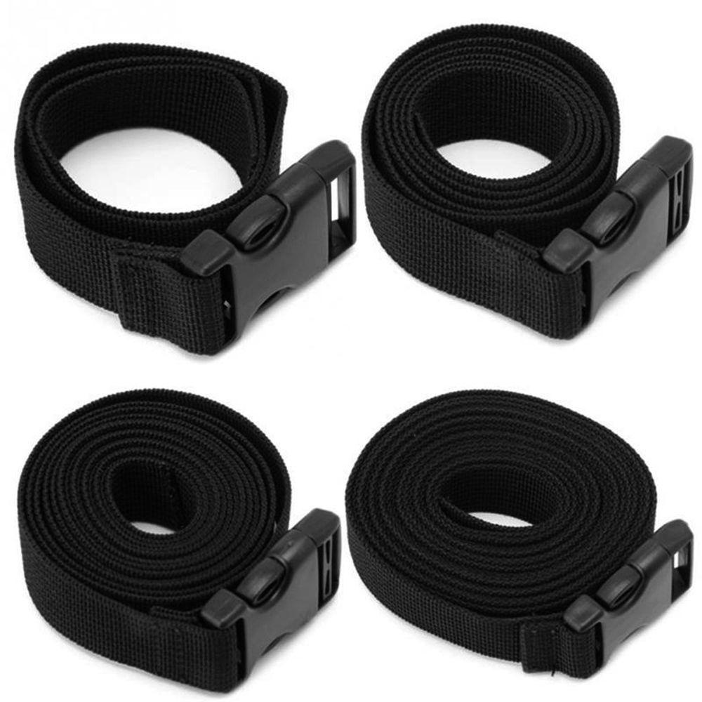 Myrongvn Bộ Dây Buộc Túi Ngủ Nylon Màu Đen Có Khóa Cài Tiện Lợi Dành Cho Đi Du Lịch