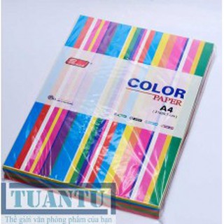 Giấy Photo A4 trộn 5 màu 80gsm - 100 tờ - 250 tờ