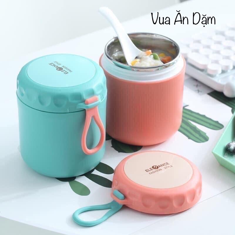 Bình ủ cháo, Bình đựng thức ăn ELE / TEDEMEI, 2 lớp inox 304 cho bé