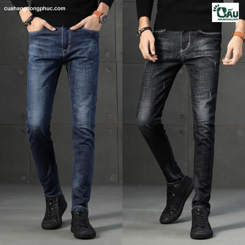 Quần jean nam rách Gấu 194 wass kiểu vải jeans co dãn, dày dặn form slimfit - CAO CẤP