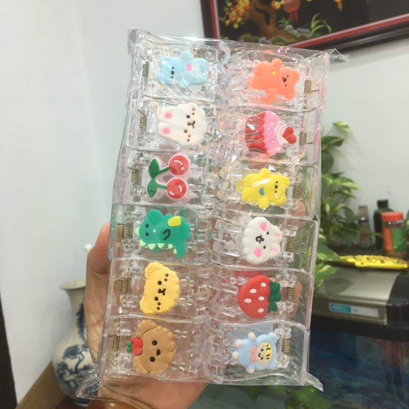 Kẹp Tóc, Kẹp Càng Cua Hình Trái Cây 5 Răng Dễ Thương