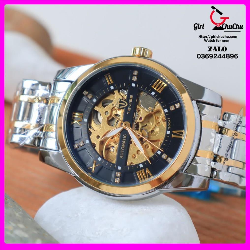 Đồng hồ cơ nam Tevise với máy cơ lộ full 2 mặt nhìn cực đẳng cấp với khả năng tích cot lâu ấn tượng [ Đồng Hồ Cơ ] | BigBuy360 - bigbuy360.vn