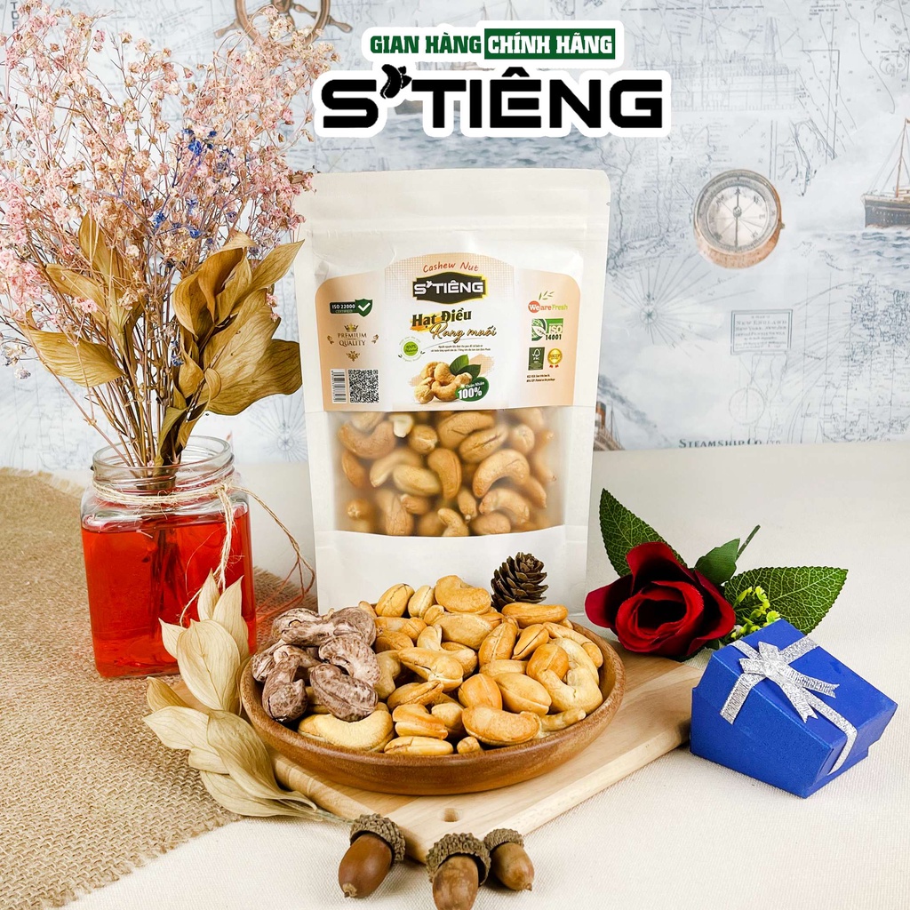 500Gr Hạt Điều Rang Muối STIÊNG Nguyên Hạt SẠCH VỎ Loại A