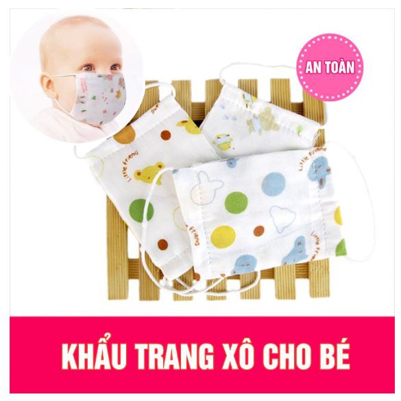 Khẩu Trang Xô Cho Bé Xuất Nhật Vải An Toàn Loại Đẹp KT05