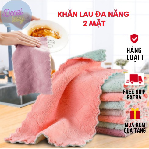 [1K-RẺ VÔ ĐỊCH❤️] Combo Khăn lau bếp đa năng 2 mặt chống thấm hiệu quả