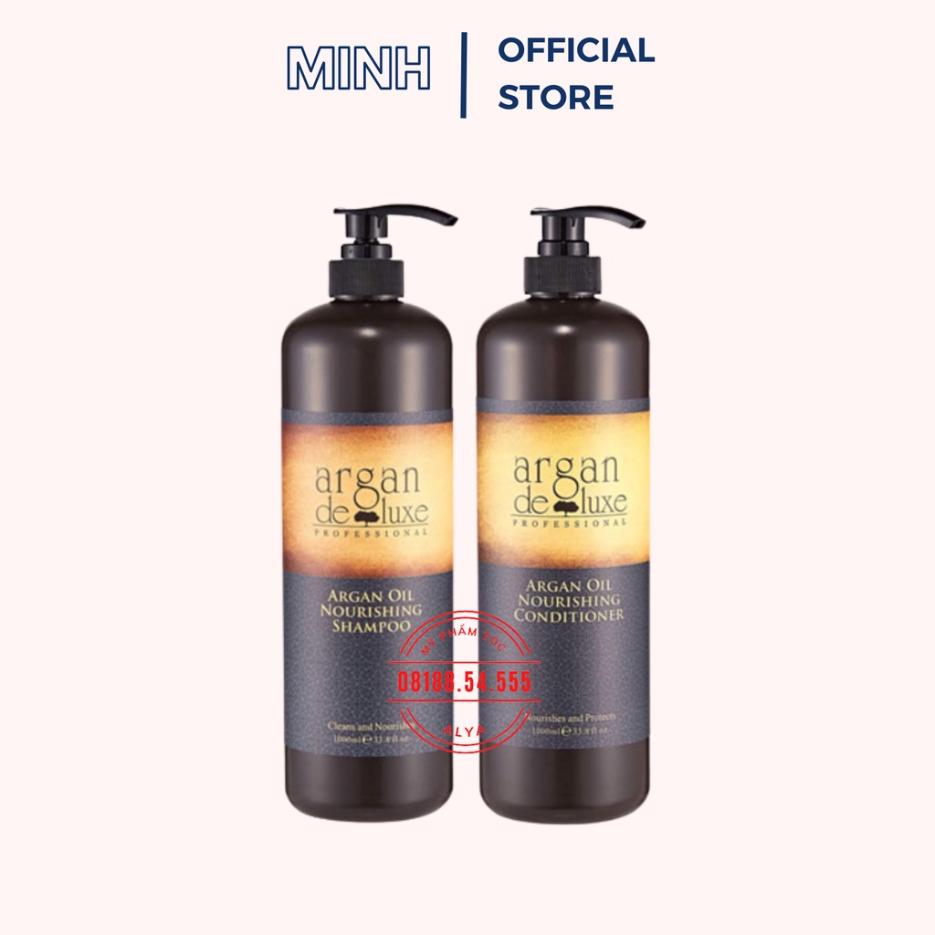 CẶP DẦU GỘI XẢ ARGAN DELUXE 1000ML HƯƠNG NƯỚC HOA. Giảm Rụng Tóc, Phục Hồi Tóc Khô Xơ, Hư Tổn