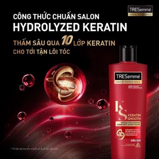 Dầu gội đầu tresemme' chuẩn salon keratin 640g