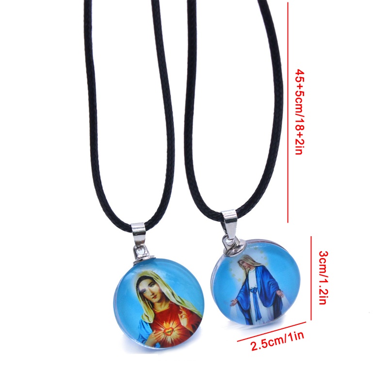 Vòng cổ Kim Loại Mặt Khắc Chữ Holy Father Mary