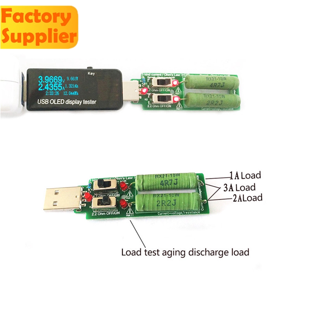NEW Usb Kiểm Tra Điện Trở 3v 5v 1a 2a 3a