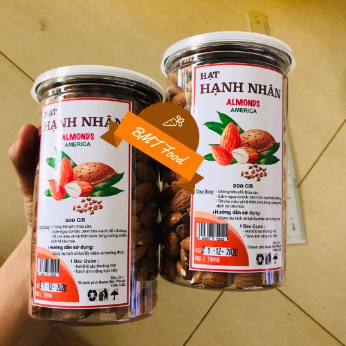 500g Hạt Hạnh Nhân Mỹ (Hạnh Nhân Rang Bơ, Hạnh Nhân Sống, Hạnh Nhân Sấy Chín)