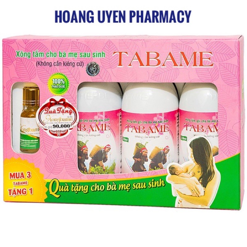 Combo 3 chai nước xông Tabame 250ml tặng 1 tinh dầu 10ml