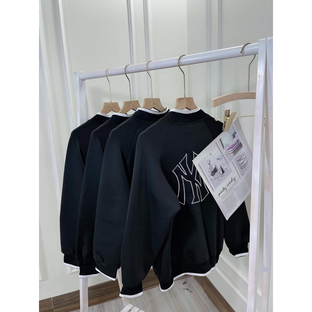 Áo khoác bomber unisex,  Áo bomber bóng chày NY thêu chất nỉ dày dặn, mặc đi học, đi chơi | BigBuy360 - bigbuy360.vn