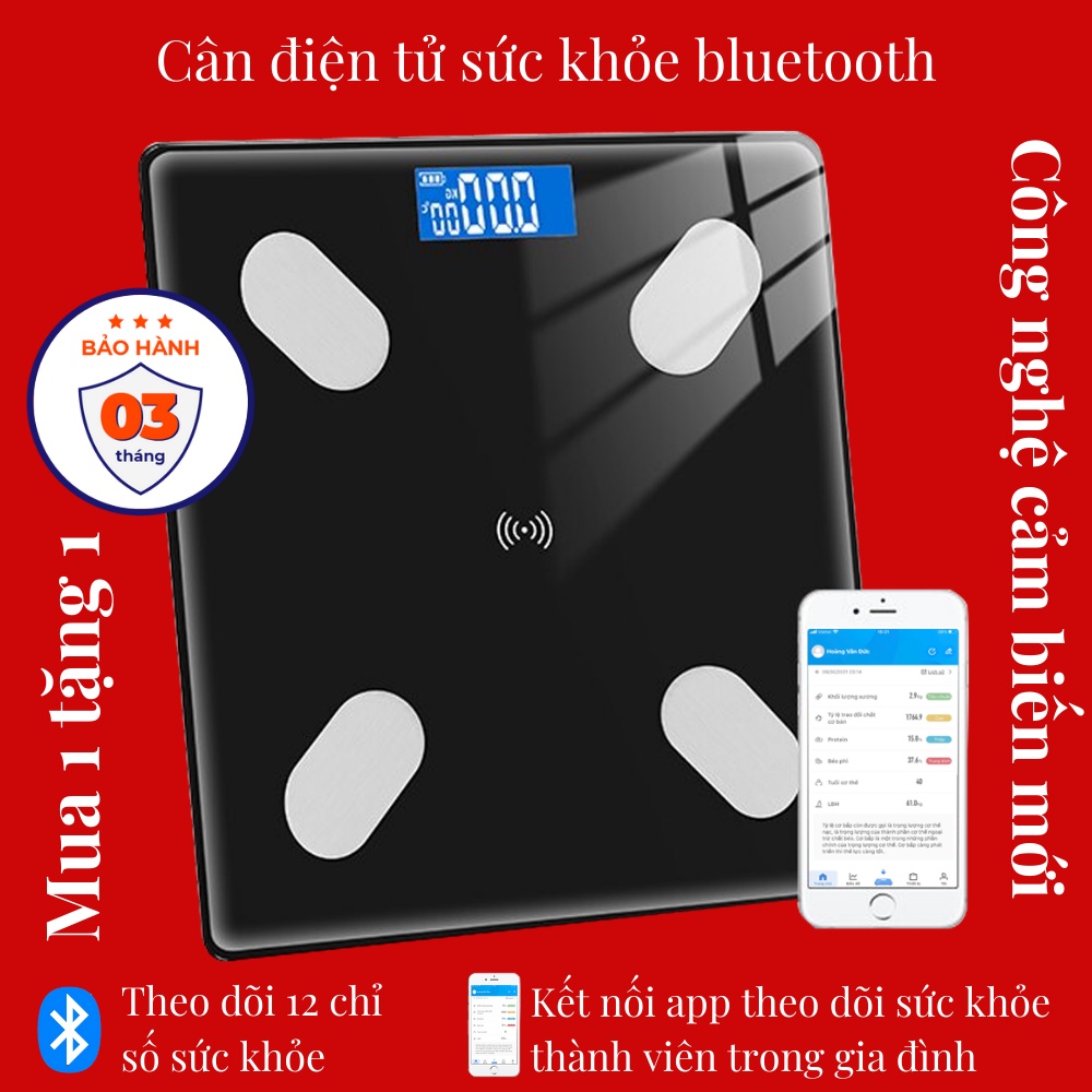 Cân điện Đo Chỉ Số Sức Khỏe tử thông minh kết nối bluetooth