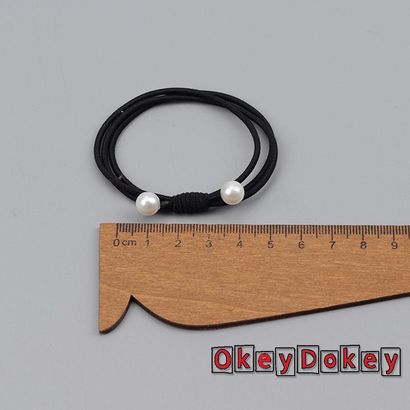 Dây buộc tóc màu trơn bằng nylon co giãn tốt siêu mềm mại xinh xắn cho nữ