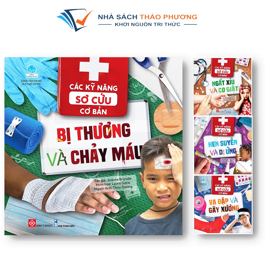 Sách - Các kỹ năng sơ cứu cơ bản - Bộ 4 quyển, lẻ tùy chọn