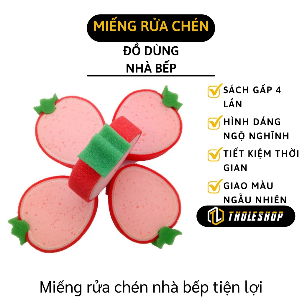 Miếng Rửa Chén - Miếng Bọt Biển Tạo Bọt Chà Rửa Chén Bát Hình Trái Cây 3592