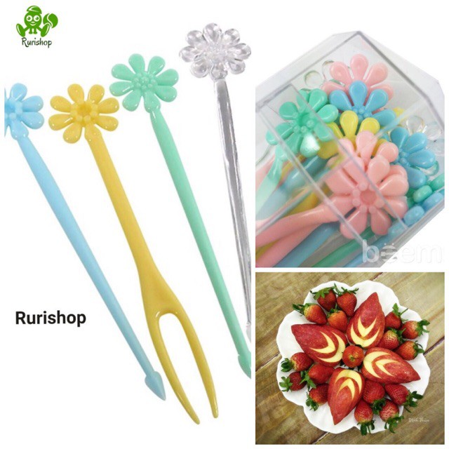 Nĩa ăn trái cây Nhật Bản - hộp 20 nĩa ăn, dĩa ăn hoa quả, mứt