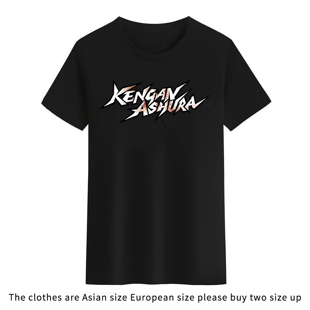Kengan Ashura Áo nam Nữ Đen Trắng Tee Cổ Tròn Unisex Áo