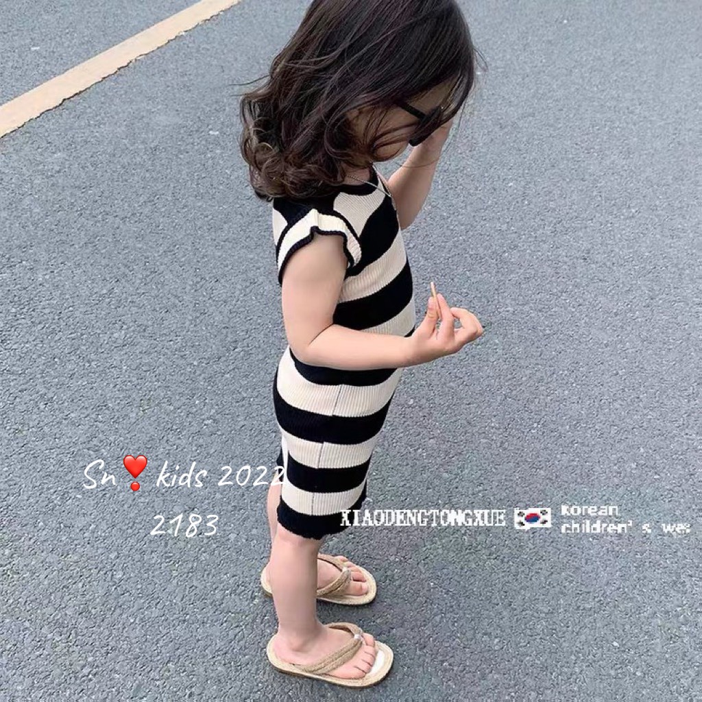 VÁY BODY SÁT NÁCH KẺ ĐEN CỰC TRENDY CHO BÉ TONYMEDIA