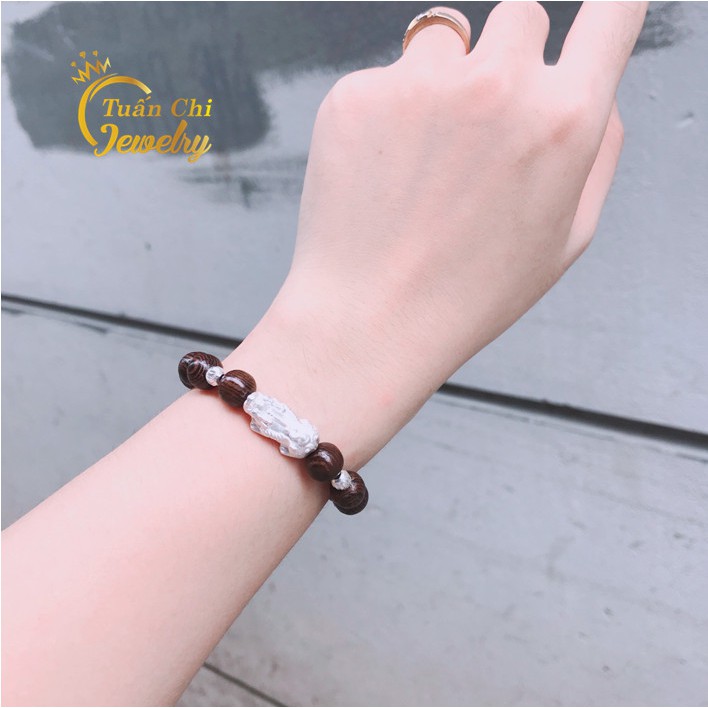 Vòng Tay Trầm Hương ⚡FREESHIP⚡ Vòng Trầm Tốc Hương Thơm, Kết Hợp Charm Tỳ Hưu Tài Lộc, Vòng Phong Thủy, Vòng Đôi Đẹp