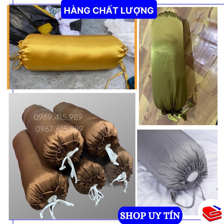 Gối ôm, gối kê chân - LOẠI 1 - chất lụa mát, dài 70cm