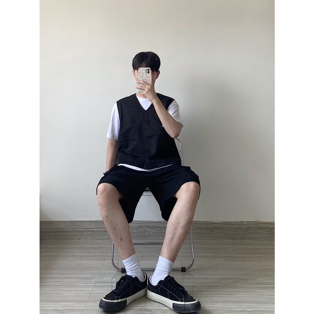 Áo Ba Lỗ Dáng Rộng Cỡ Lớn Thoải Mái Phong Cách Hip Hop Đường Phố Hàn Quốc Thời Trang Mùa Hè Cho Nam Và Nữ M-2XL