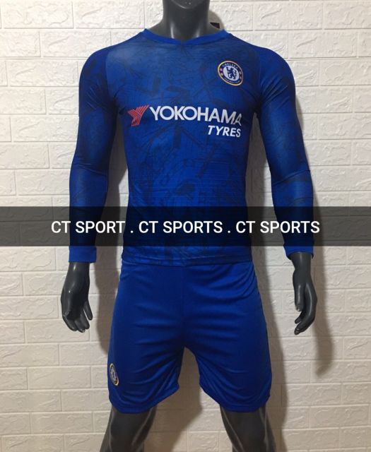 Bộ quần áo Chelsea  dài tay và ngắn tay  thun lạnh cao cấp mùa giải 2019 -2020