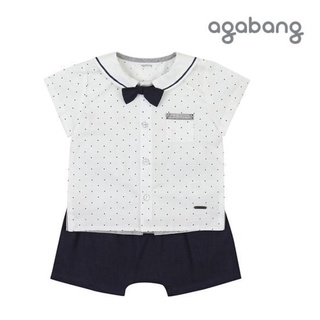 Áo sơ mi cộc tay trắng chấm bi túi ngực S7C0T