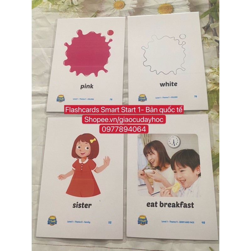 Flashcards  Smart Start Level 1- Bản quốc tế -ép plastics dầy đẹp