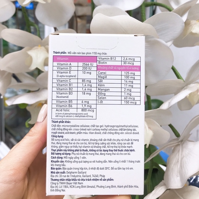 Elevit Pháp Hộp 30v - Vitamin tổng hợp cho phụ nữ chuẩn bị mang thai, đang mang thai và cho con bú